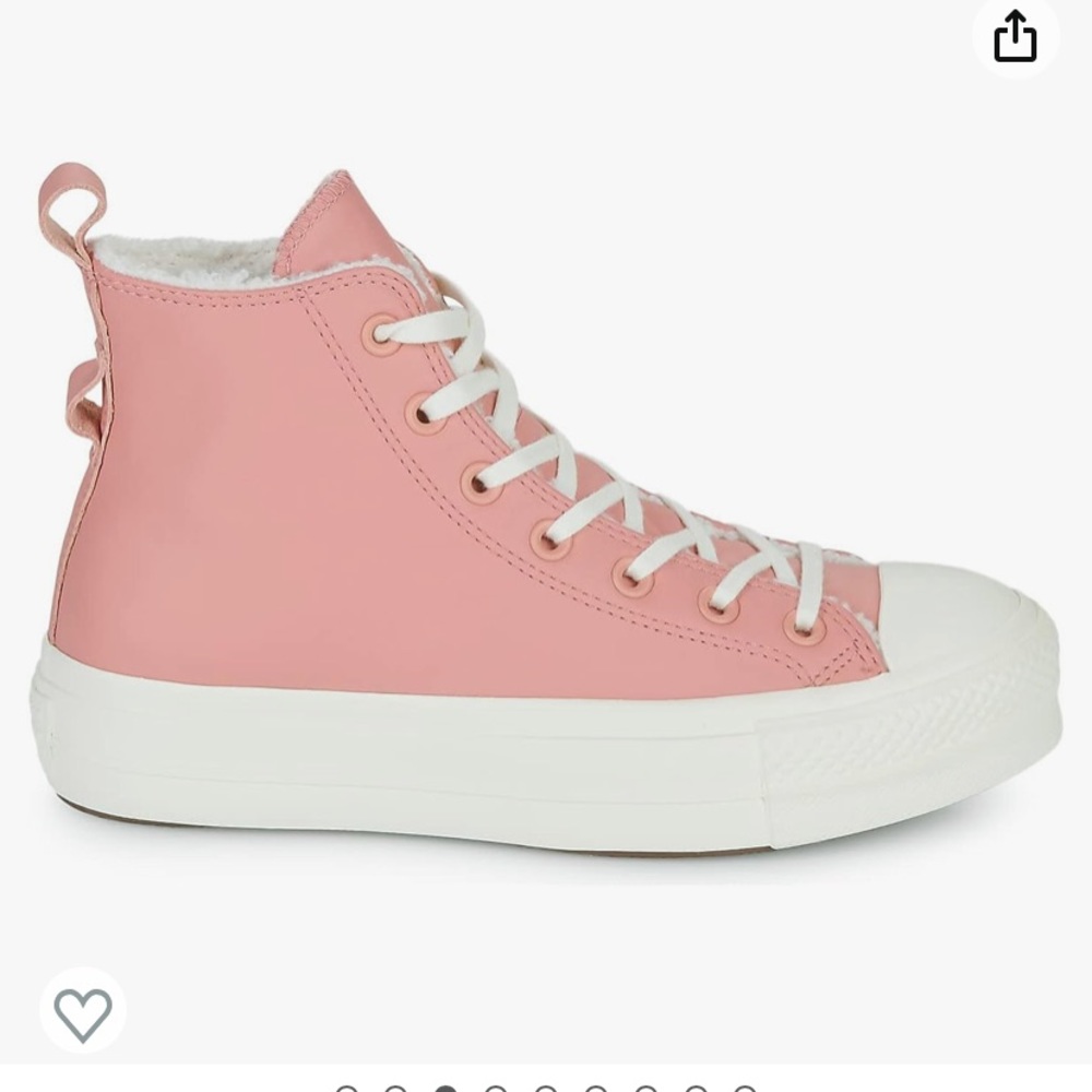 Pink Platform Fur Lined Converse